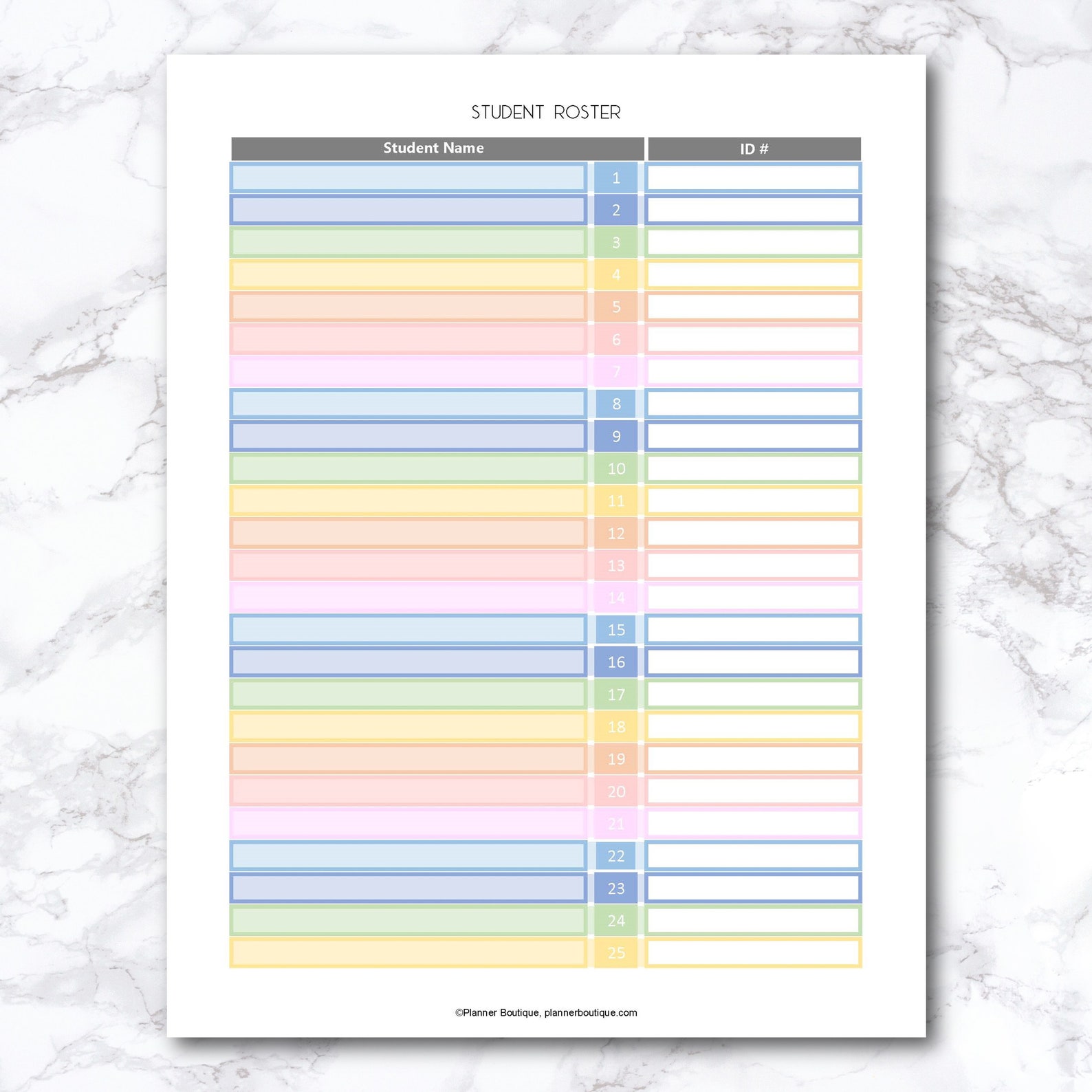 Teacher Planner Printable Student Roster Editable PDF | Etsy