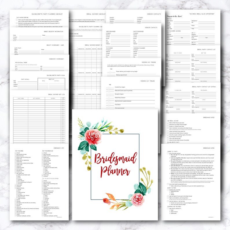 Bridesmaid Planner Will you be my Bridesmaid Bridesmaid Etsy