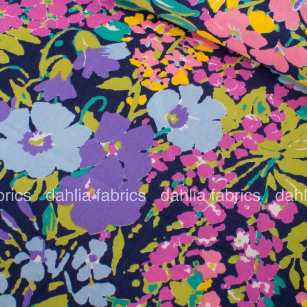 End of Bolt 1 Yard 13" & 1 Yard 20" Regent Street Lawn 2015 Navy 33080-17 by Sentimental Studios for Moda 100% Cotton Lawn Fabric