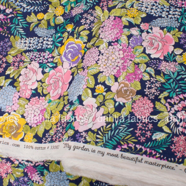 Last 21" Regent Street Lawn 2015 Navy 33082-17 by Sentimental Studios for Moda 100% Cotton Lawn Fabric