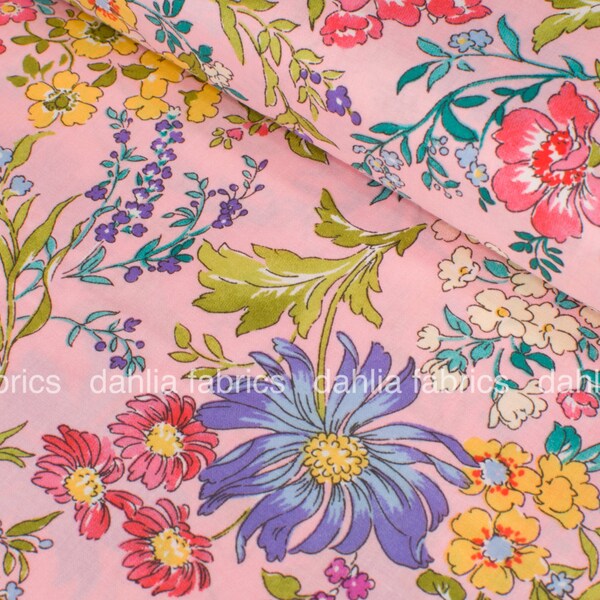 Last 1 Yard 27" Regent Street Lawn 2015 Floral English Garden Blush Pink Sentimental Studios for Moda 100% Cotton Lawn Fabric Blush 33081-12