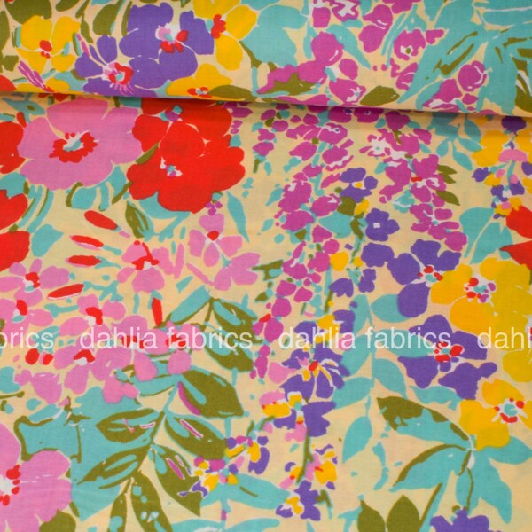 Last 1 Yard 16" Regent Street Lawn 2015 Floral Ferns & Fauna Yellow by Sentimental Studios for Moda 100% Cotton Lawn Buttercup 33080-15