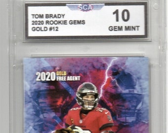 TOM BRADY 2020 ROOKIE gems gold rookie card New England Patriots