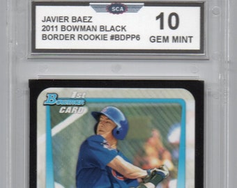 JAVIER BAEZ 2011 bowman black border rookie Detroit Tigers.