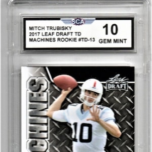 MITCH TRUBISKY 2017 leaf draft touchdown machines rookie card Pittsburgh Steelers