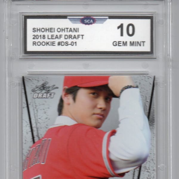 SHOHEI OHTANI 2018 leaf draft rookie card #ds-01 Los Angeles Dodgers