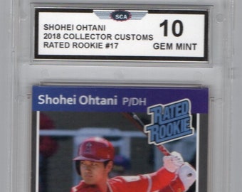 SHOHEI OHTANI 2018 COLLECTOR Customs Rookie Card Los Angeles Dodgers