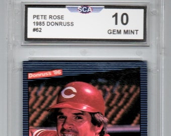 Carte donruss signée PETE ROSE 1985 avec coa Carte donruss signée PETE ROSE 1985 avec coa