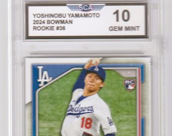 YOSHINOBU YAMAMOTO 2024 BOWMAN Rookie Card Los Angeles Dodgers