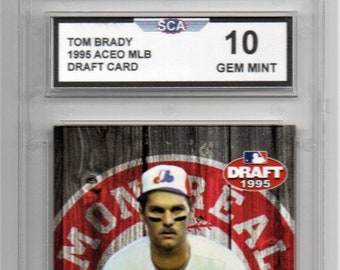 TOM BRADY 1995 Aceo Mlb Draft Baseball Rookie Card 