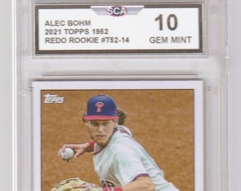 ALEC BOHM 2021 TOPPS 1952 redo rookie card Philadelphia Phillies