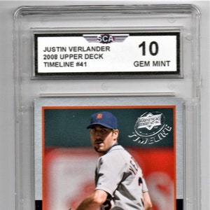 JUSTIN VERLANDER 2008 upper deck timeline card San Francisco Giants