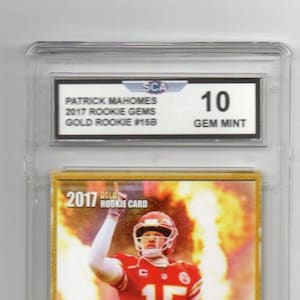 PATRICK MAHOMES 2017 ROOKIE Gems Gold Rookie Card #15B Kansas City Chiefs