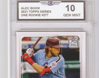 ALEC BOHM 2021 TOPPS series one rookie card Philadelphia Phillies