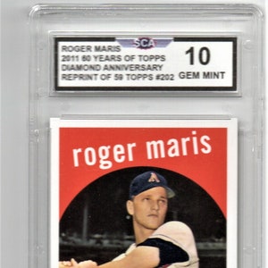 ROGER MARIS 2011 60 years of topps reprint of his 1959 topps card