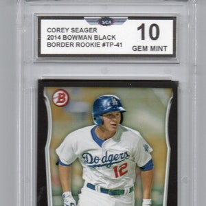 COREY SEAGER 2014 bowman black border rookie card Texas Rangers