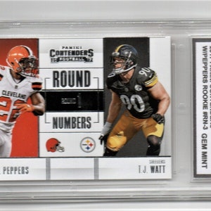 T.J.WATT 2017 PANINI Contenders w/peppers Rookie Card Pittsburgh Steelers