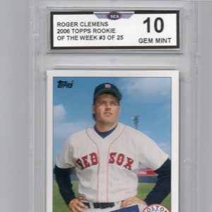 ROGER CLEMENS 2006 reprint TOPPS rookie of the week for 1985