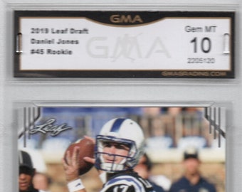 DANIEL JONES 2019 LEAF draft rookie card Indianapolis Colts Quarterback