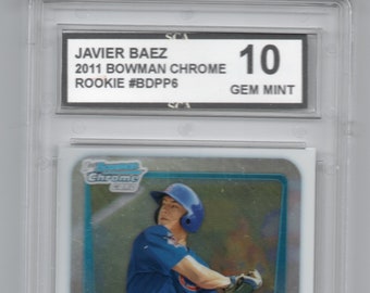 JAVIER BAEZ 2011 BOWMAN Chrome Rookie Card Detroit Tigers