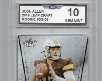 JOSH ALLEN 2018 leaf draft rookie card Buffalo Bills Quarterback