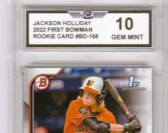 JACKSON HOLLIDAY 2022 FIRST Bowman Rookie Card Baltimore Orioles *hot*