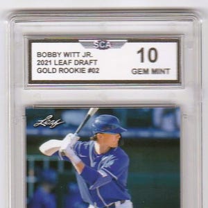 BOBBY WITT JR. 2021 Leaf Draft Gold Rookie Card Kansas City Royals