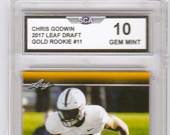 CHRIS GODWIN 2017 LEAF Draft Gold Rookie Card Tampa Bay buccaneers