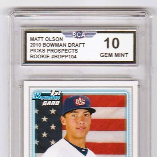 MATT OLSON 2010 BOWMAN Draft Picks Prospects Rookie Card