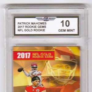 PATRICK MAHOMES 2017 ROOKIE Gems Nfl Gold Card Kansas City Chiefs