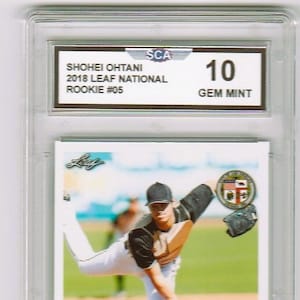 SHOHEI OHTANI 2018 LEAF National Rookie Card #5 Los Angeles Dodgers