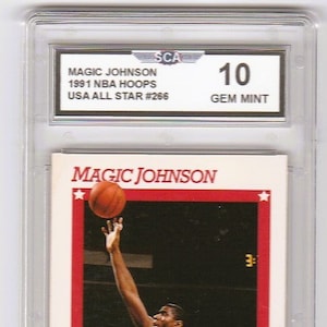 MAGIC JOHNSON 1991 NBA Hoops Card La Lakers