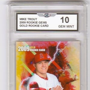 MIKE TROUT 2009 ROOKIE Gems Gold Rookie Card Los Angels Angels