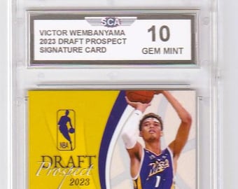 VICTOR WENBANYAMA 2023 DRAFT Prospect Signature Card San Antonio Spurs