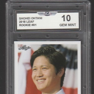 SHOHEI OHTANI 2018 LEAF Rookie Card #01 Los Angeles Dodgers