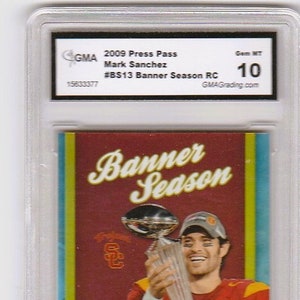 MARK SANCHEZ 2009 PRESS Pass Banner Season Rookie Card New York jets