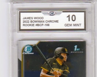 JAMES WOOD 2022 BOWMAN Chrome Rookie Card Washington Nationals