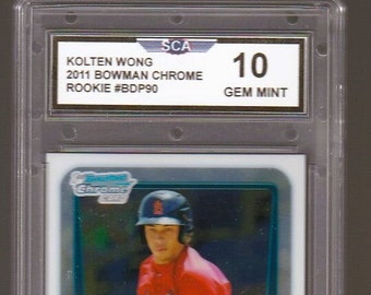 KOLTEN WONG 2011 BOWMAN Chrome Rookie Card Los Angeles Dodgers