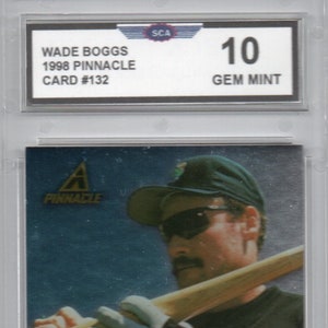 WADE BOGGS 1998 pinnacle baseball card Boston Red Sox