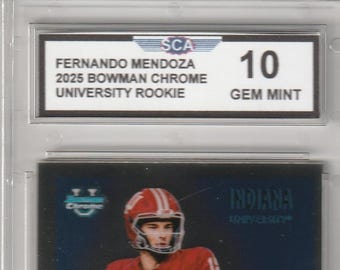 FERNANDO MENDOZA 2025 BOWMAN Chrome University Rookie Card Indiana Hoosiers