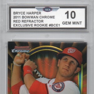 BRYCE HARPER 20011 Boman Chrome Red Refractor rookie Philadelphia Phillies