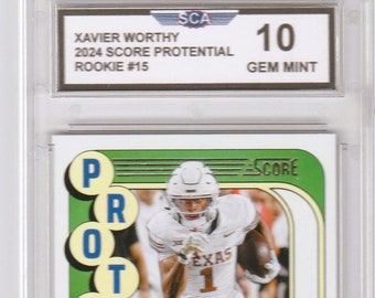 XAVIER WORTHY 2024 SCORE Protential Rookie Card Kansas City Chiefs receiver