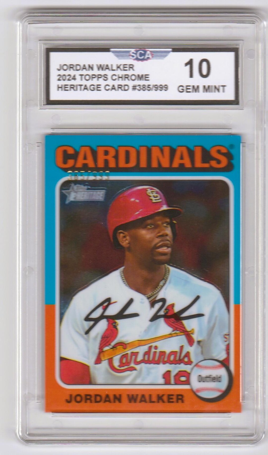 JORDAN WALKER 2024 TOPPS Chrome Heritage Card Serial Number 385