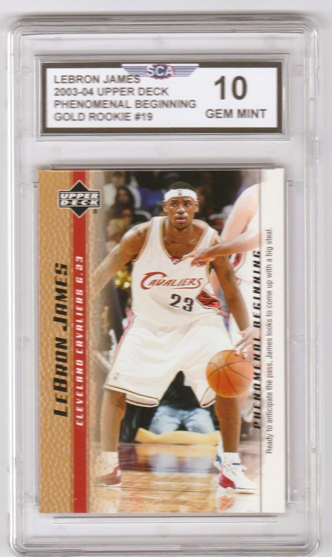 LEBRON JAMES 2003-04 Upper Deck Phenomenal Beginning GOLD Rookie Card ...