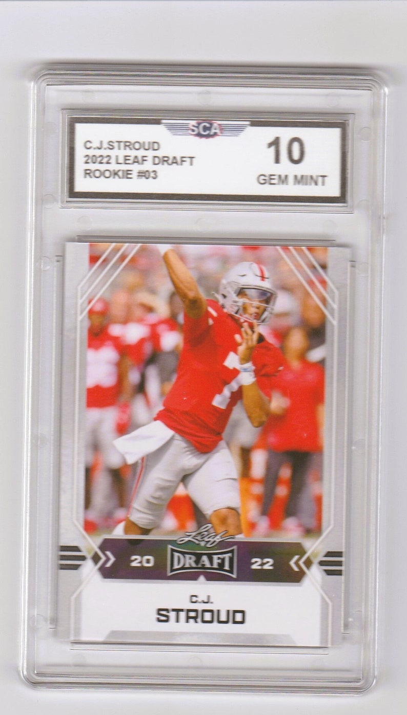 C.J.STROUD 2022 LEAF DRAFT Rookie Card Etsy