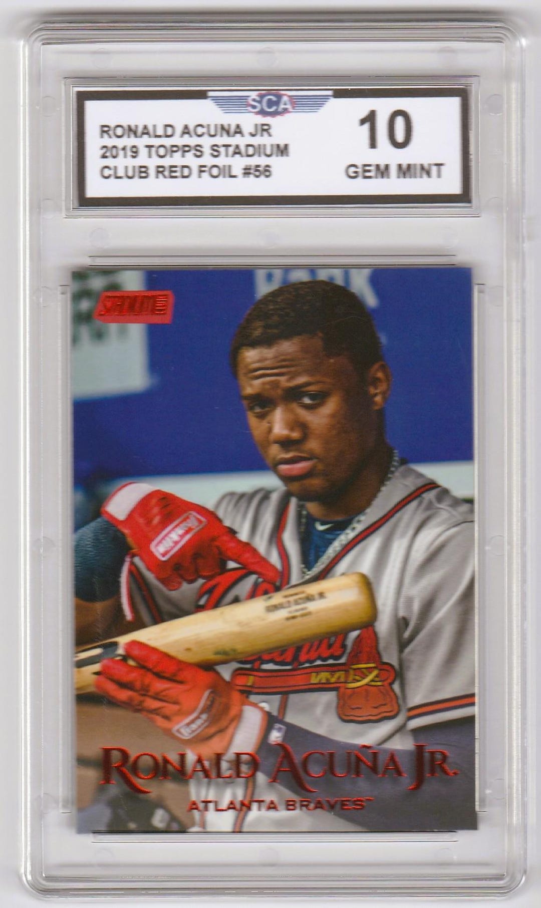 RONALD ACUNA Jr. 2019 TOPPS Stadium Club Red Foil Atlanta Braves