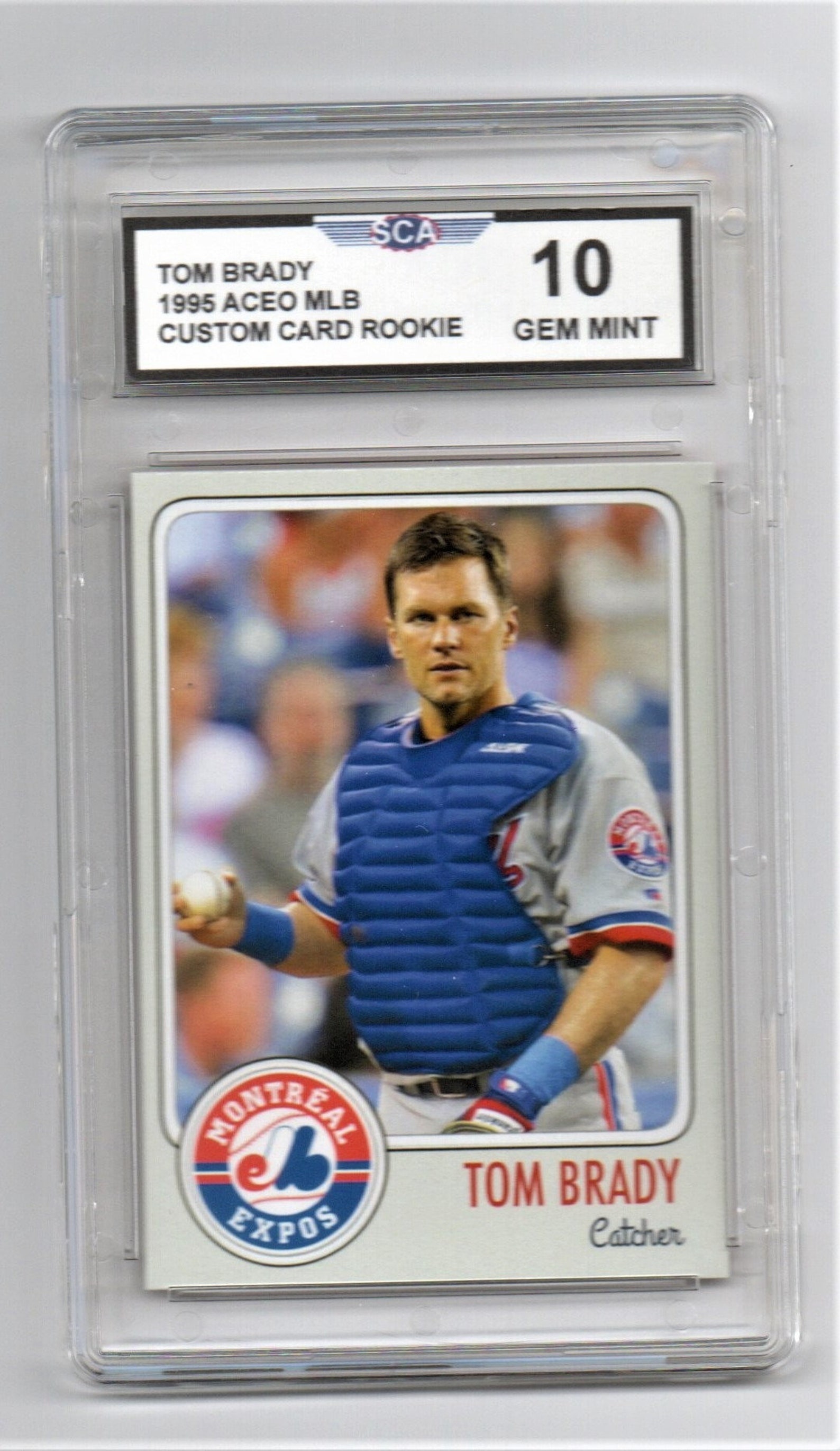 TOM BRADY 1995 Mlb Custom Baseball Card Montreal Expos Etsy