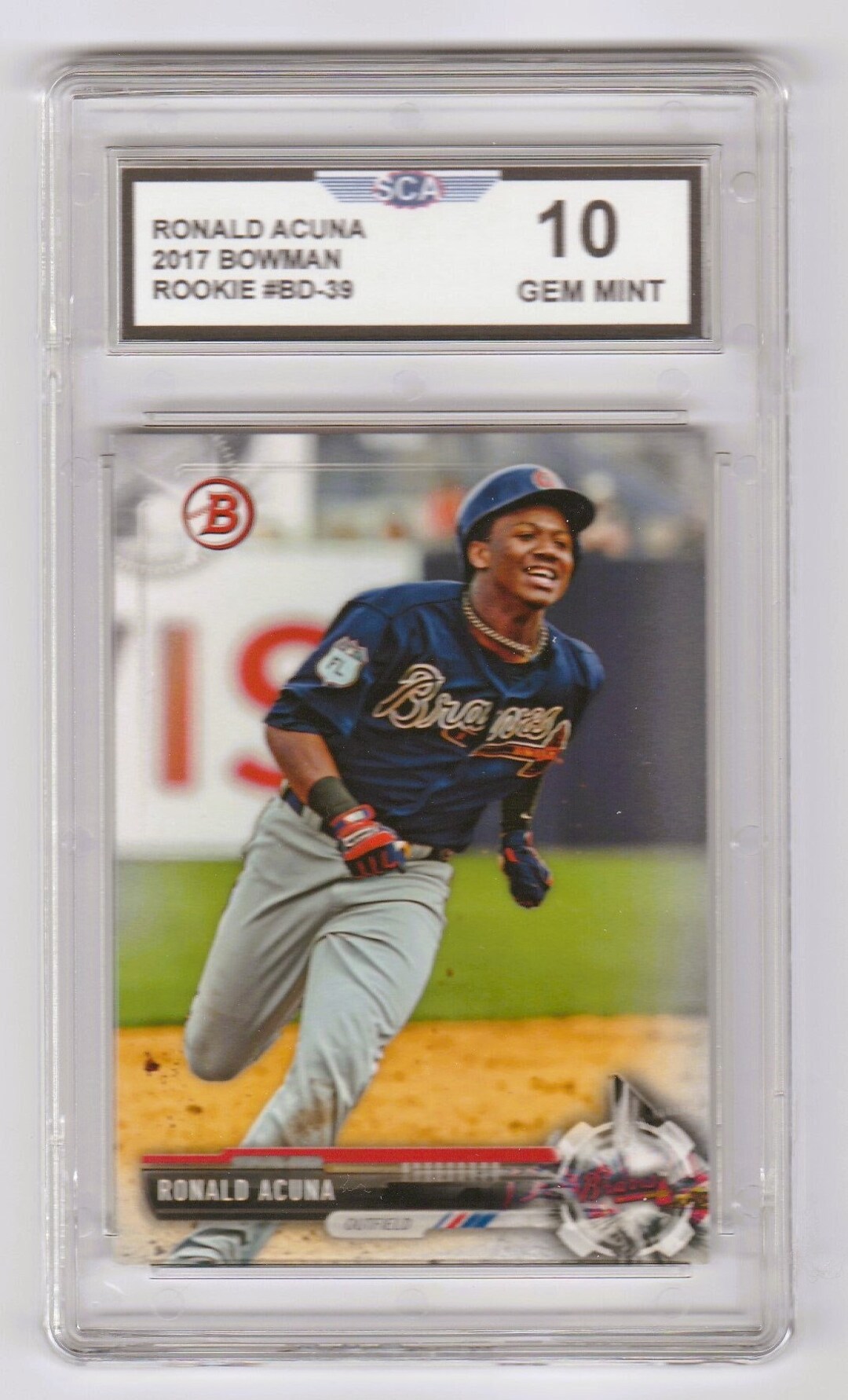 RONALD ACUNA 2017 BOWMAN Rookie Card Atlanta Braves Outfielder - Etsy