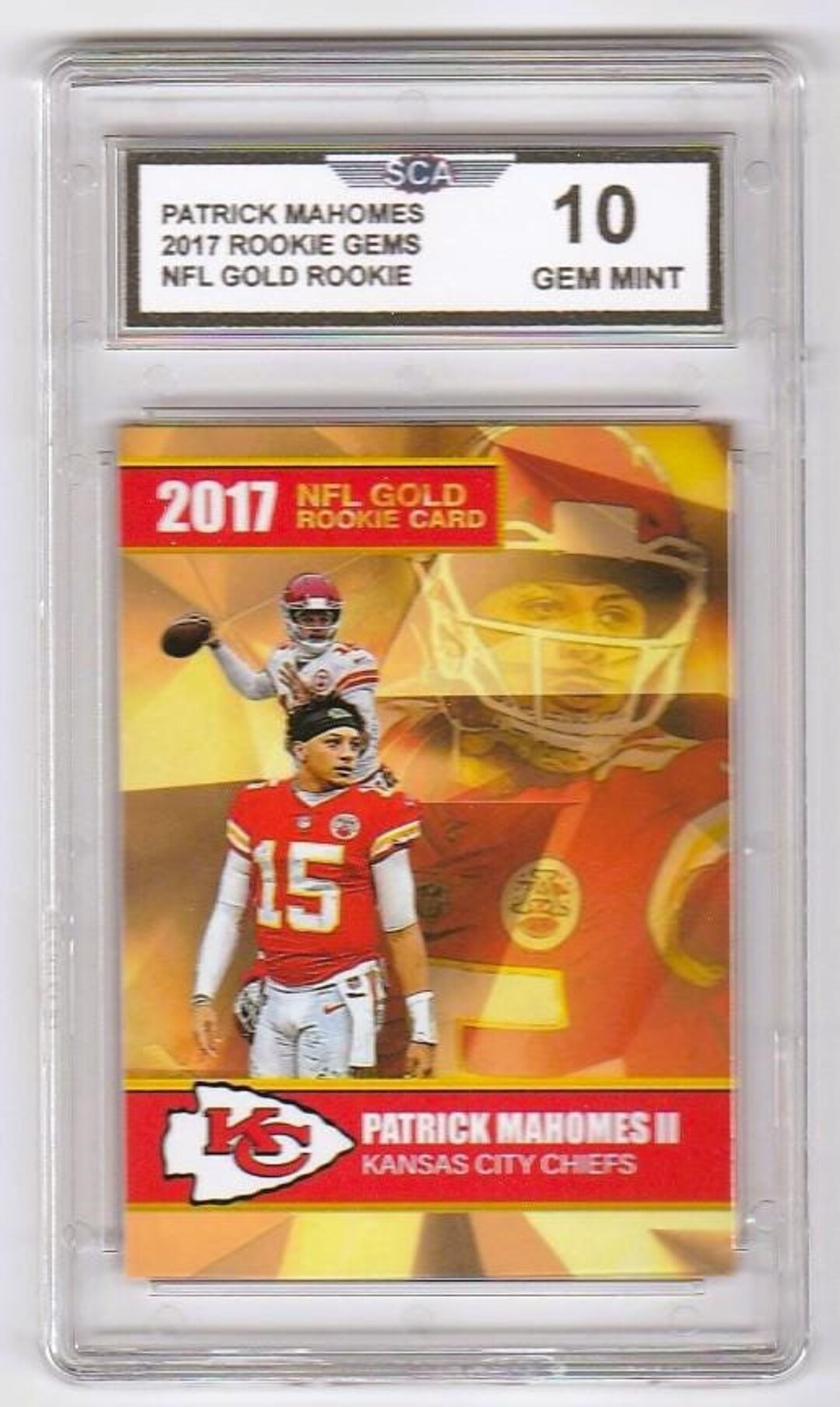 PATRICK MAHOMES 2017 ROOKIE Gems Nfl Gold Card Kansas City Chiefs - Etsy