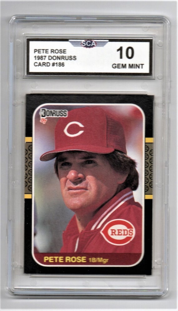 1987 topps pete rose cincinnati reds #393 rare baseball card 1987 Topps Pete Rose Cincinnati Reds #393 RARE Baseball Card